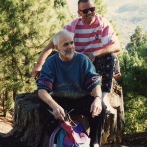 Piet en Harry op Tenerife ter gelegenheid van Piet zijn vijftigste verjaardag november 1994