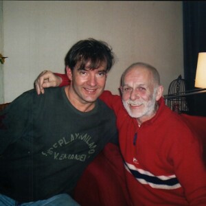 Piet met Gerard Joling bij hem thuis voorafgaand aan een optreden in de Keerweer in 2001