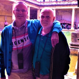 Piet met zijn partner Harry tijdens een bezoek aan Bath Wales in 2016
